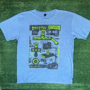 Adult Swim Rick & Morty Shirt Portal Gun Blueprint Tee